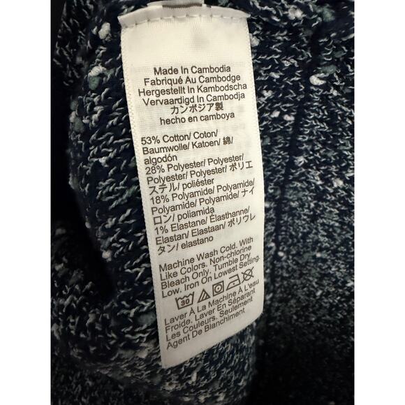 J. Crew Marled Sailor-collar Cardigan Women's L Preppy - Picture 10 of 11